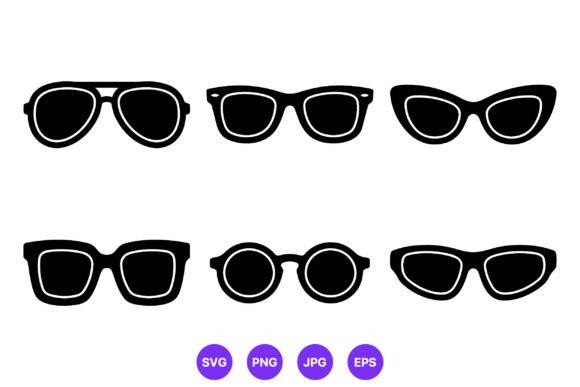 Black Sunglasses Vector Icons