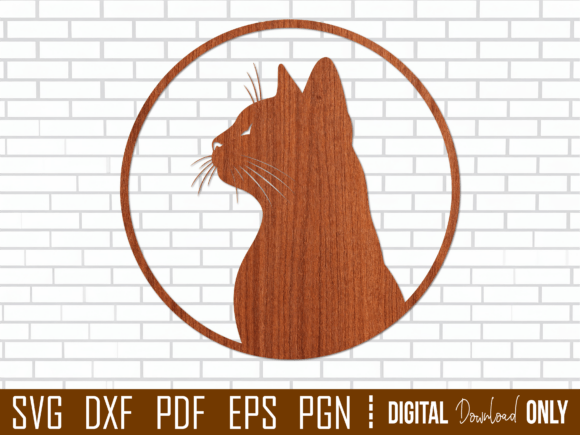 Cute Fluffy Cat Face Wall Art Sign