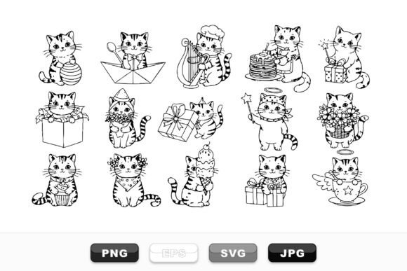 Cute Kitten Clipart Collection