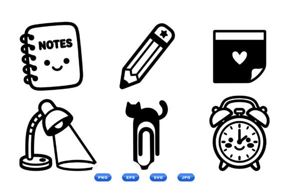 Cute Stationery Icon Clipart