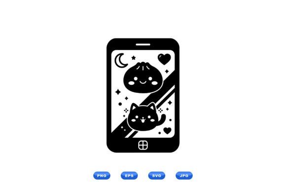 Kawaii Phone Cute Clipart Set