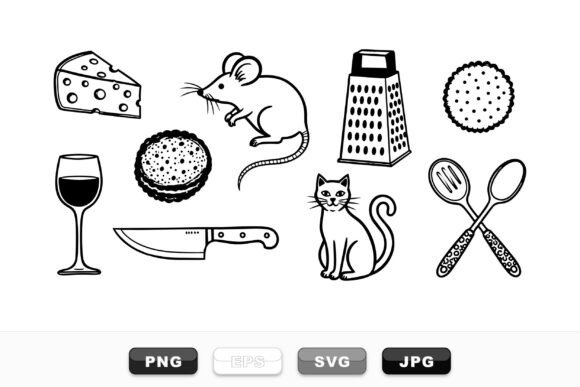 Kitchen Doodle Clipart Set