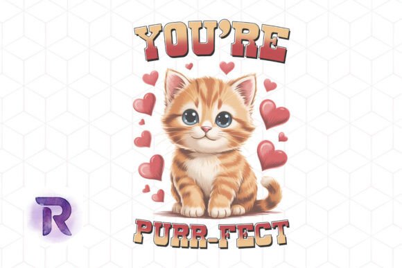 Lovely Cat Pun Valentine’s Day PNG