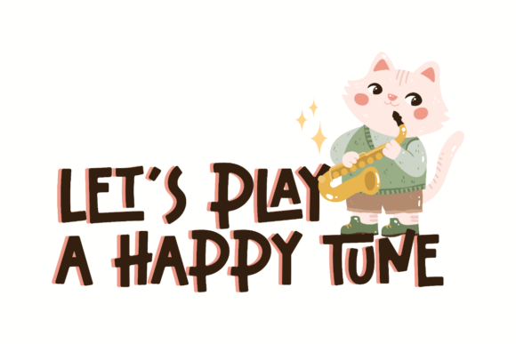 Musical Cat with Happy Tune