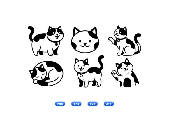 Playful Calico Cat Clipart