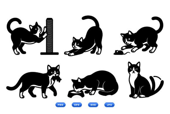 Playful Cat Clipart Collection
