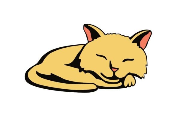 Sleeping Yellow Cat