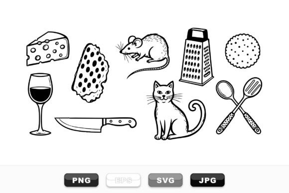 Vintage Kitchen Clipart Set