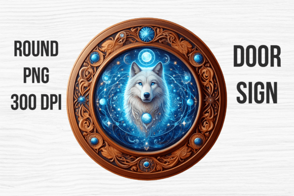 Wolf Howling Pink Moon Mystic Door Sing